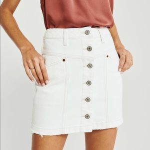 Abercrombie White Denim Skirt